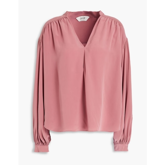 Joie Lasha Long Sleeve Silk Blouse Dusty Rose Sz: Small - Picture 5 of 16